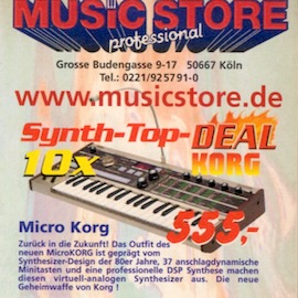 Synth-Top-DEAL 10 x KORG Micro Korg 555,-