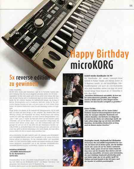 Happy Birthday MicroKORG