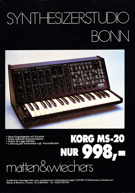 KORG MS-20 NUR 998,-