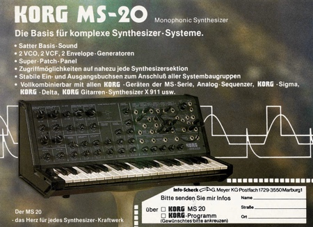 KORG MS-20 Die Basis für komplexe Synthesizer-Systeme.