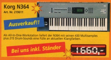 Korg N364 - Ausverkauf! Bei uns incl. Ständer