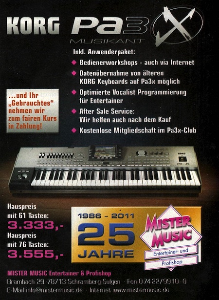 Korg PA3X Musikant ...und Ihr „Gebrauchtes“ nehmen wir zum fairen Kurs in Zahlung