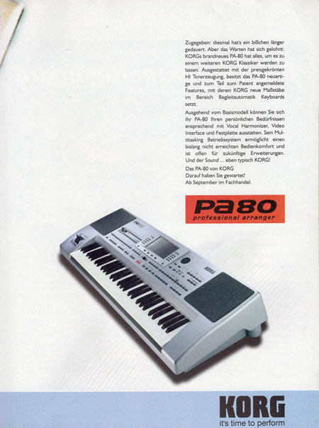 PA80 - Professional Arranger