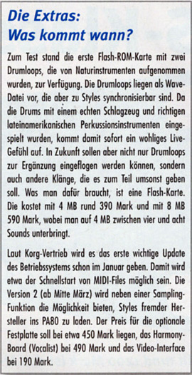 Die Extras: Was kommt wann?