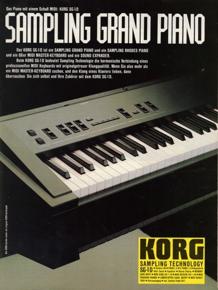Das Piano mit einem Schuß MIDI: KORG SG-1D - SAMPLING GRAND PIANO Das Piano mit einem Schuß MIDI: KORG SG-1D - SAMPLING GRAND PIANO
