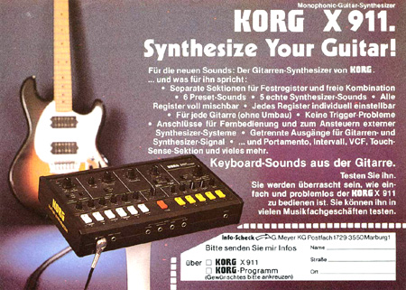 KORG X-911. Synthesize your Guitar!