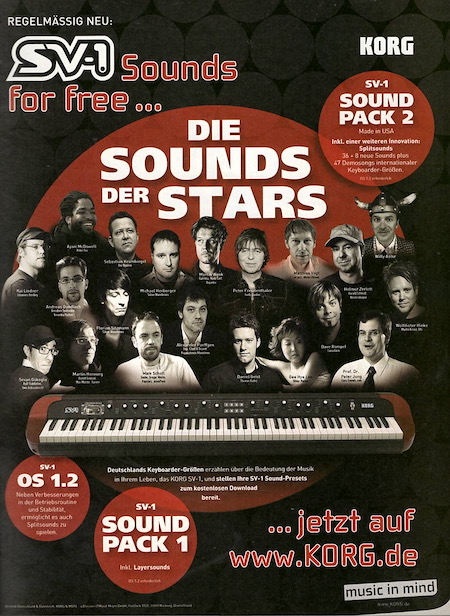 SV-1 Sounds for free ... die Sounds der Stars