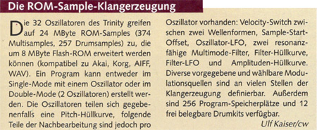 Die ROM-Sample-Klangerzeugung Die ROM-Sample-Klangerzeugung