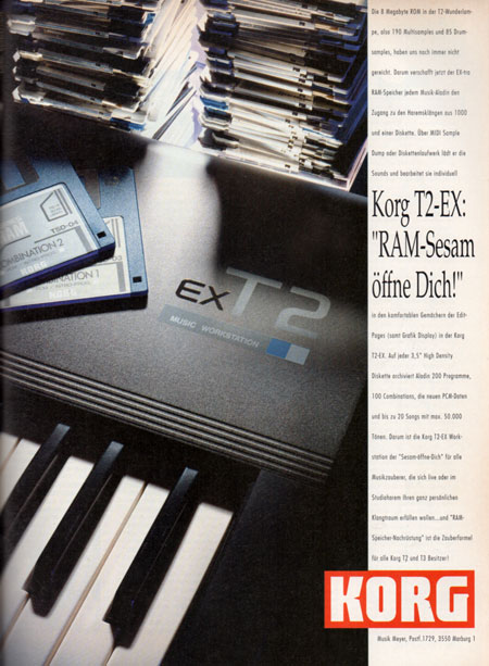 Korg T2-EX: „RAM-Sesam öffne Dich!”