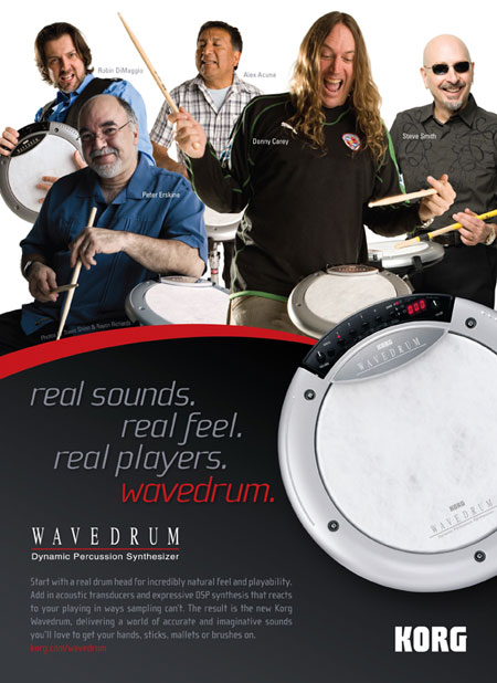 real sounds. real feel. real players. wavedrum. real sounds. real feel. real players. wavedrum.
