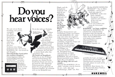 Do you hear Voices? KURZWEIL - ein Name verpflichtet