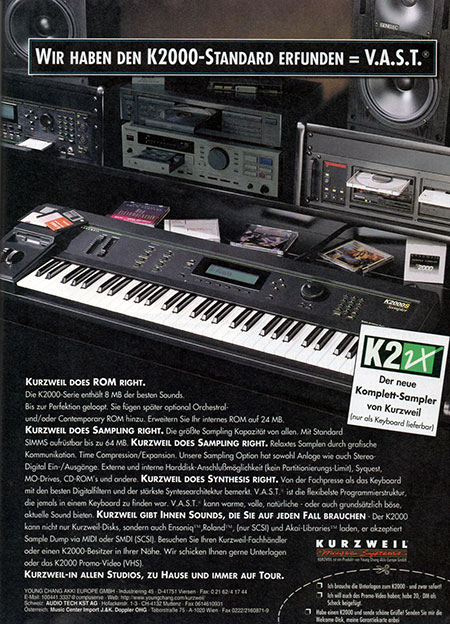 K2000 SVX - Der neue Komplett-Sampler von Kurzweil