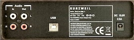 Kurzweil: Mark-Pro One: Anschlüsse
