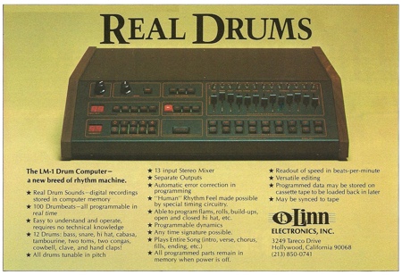 Real Drums - The LM-1 Drum Computer - a new breed of rhythm machine.