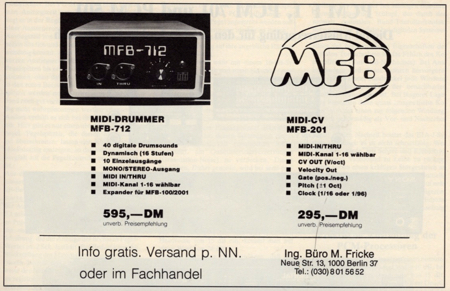 MFB - MIDI-DRUMMER MFB-712