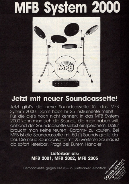 MFB System 2000 - Jetzt mit neuer Soundcassette!