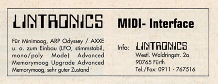 LINTRONICS MIDI-Interface