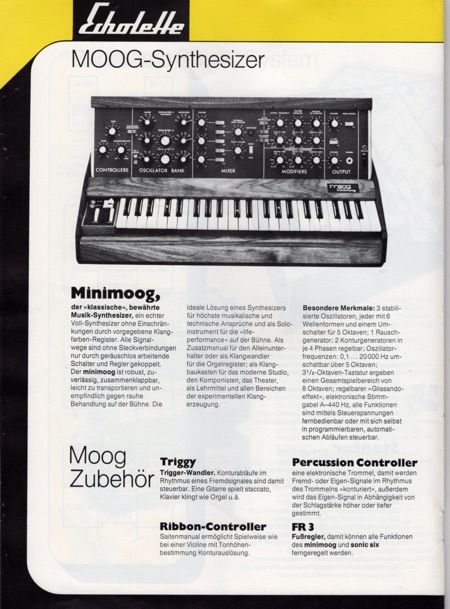 Minimoog, der «klassische» bewährte Musik-Synthesizer