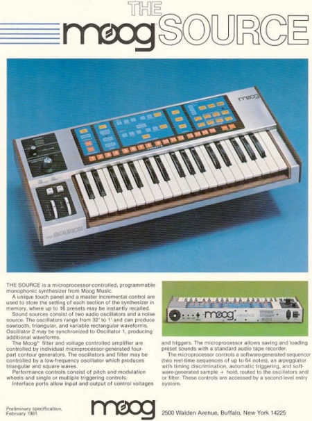 THE moog SOURCE THE moog SOURCE