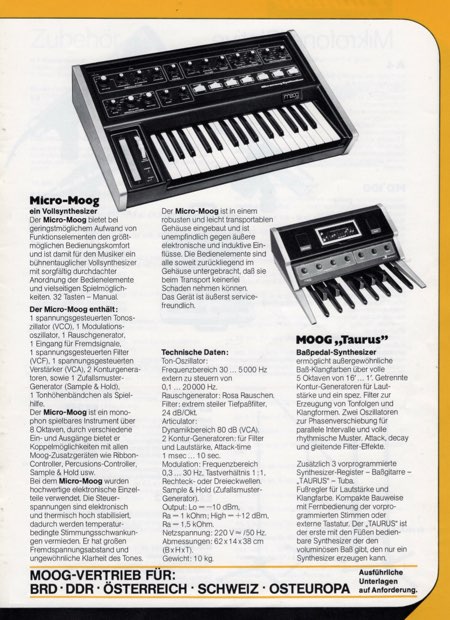 Moog „Taurus“ Baßpedal-Synthesizer