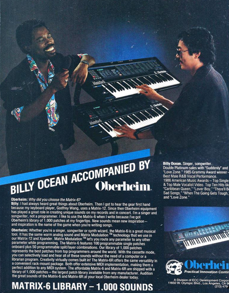 Billy Ocean Accompanied By Oberheim