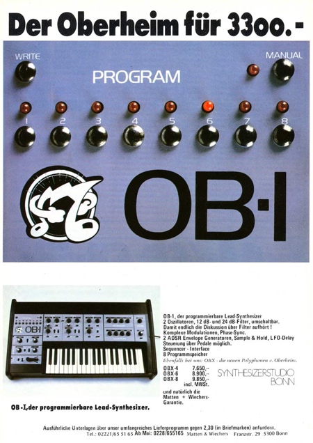 Der Oberheim für 3300.- Der Oberheim für 3300.-