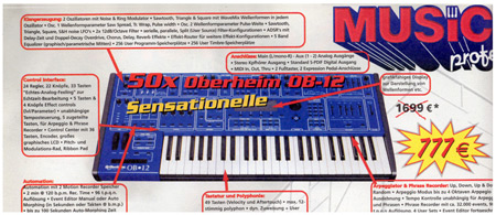 50x Oberheim OB-12 - sensationelle 777 €