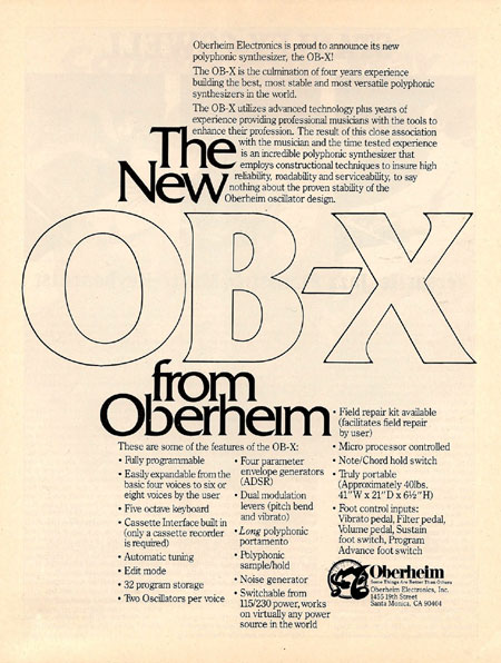 The New OB-X from Oberheim