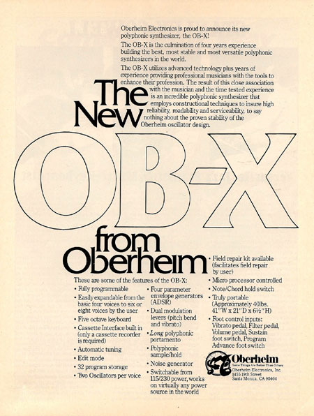 The New OB-X from Oberheim The New OB-X from Oberheim