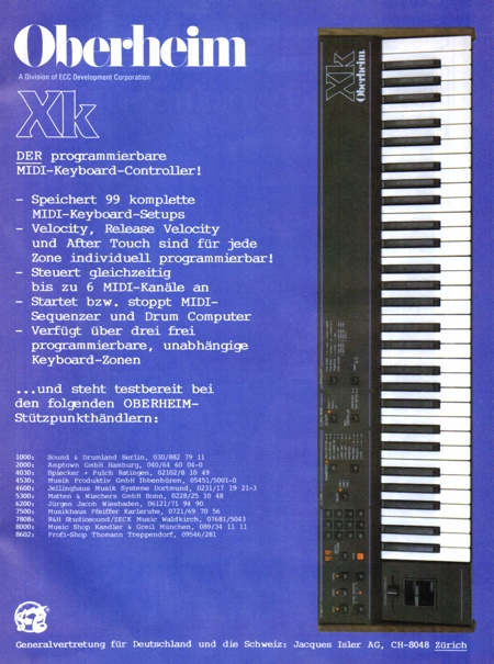 Oberheim Xk - <u>DER</u> programmierbare MIDI-Keyboard-Controller!