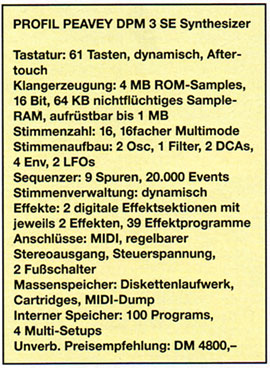 PEAVEY DPM-3 SE Features