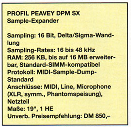PEAVEY DPM-SX Features
