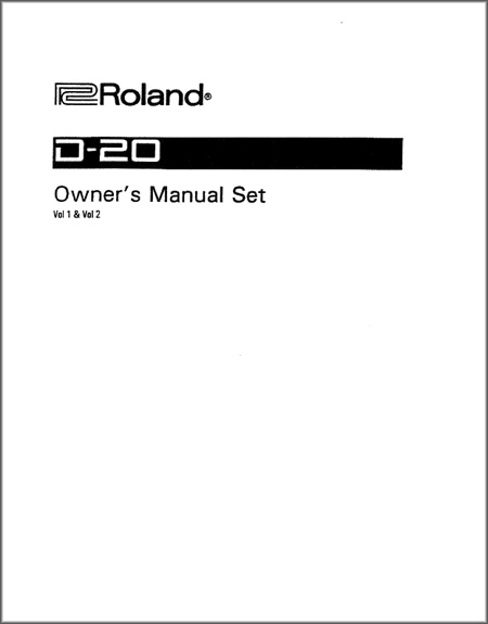 Owner's Manual Owner's Manual
