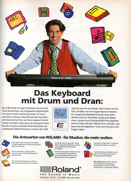Das Keyboard mit Drum und Dran: ...