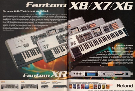 Fantom X8/X7/X6 - Die neuen GIGA-Workstations von Roland.