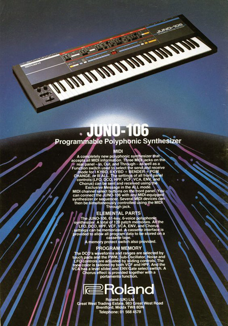Juno-106 - Programmable Polyphonic Synthesizer
