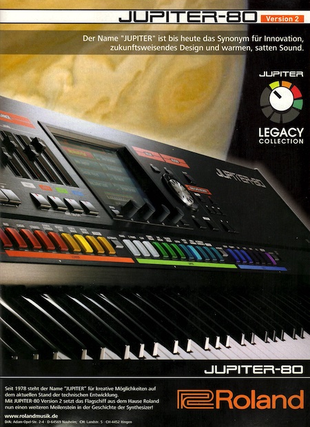 JUPITER-80 Version 2 - Der Name „JUPITER“ ist bis heute das Synonym für Innovation, zukunftweisendes Design und warmen, satten Sound.