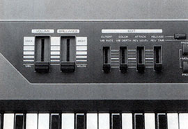 ROLAND: JX-1: Die Edit-Schieberegler