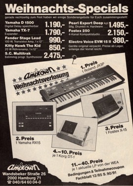 Amptown Weihnachtsverlosung - 1. Preis 1 Roland JX3P