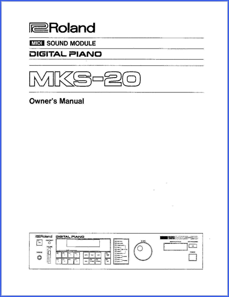MKS-20 Owner's Manual