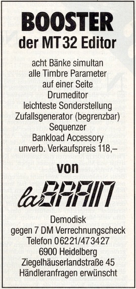 BOOSTER der MT32 Editor