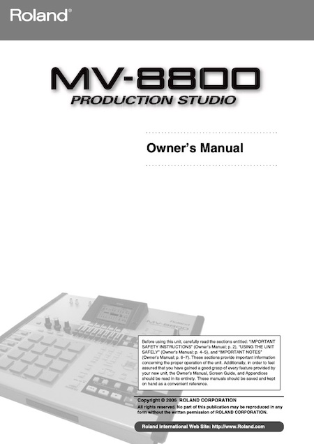 Owner's Manual Owner's Manual