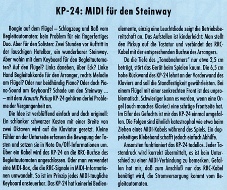 KP-24: MIDI für den Steinway KP-24: MIDI für den Steinway
