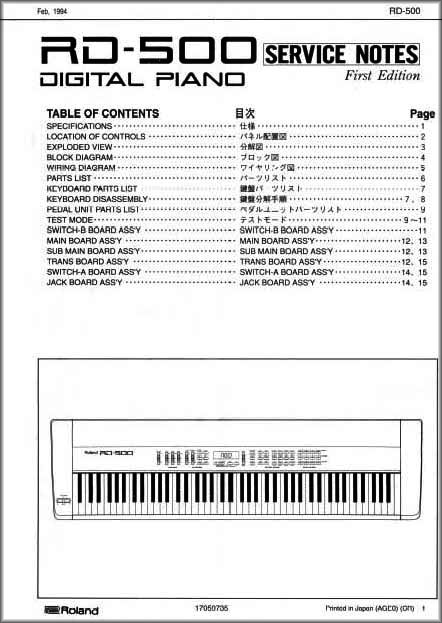 Service Notes Service Notes