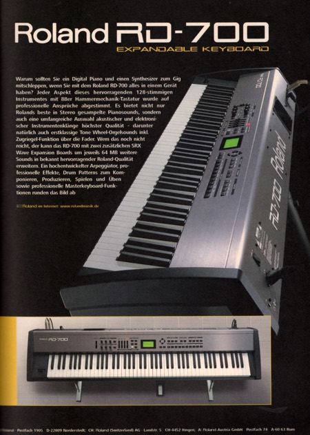 Roland RD-700 - Expandable Keyboard