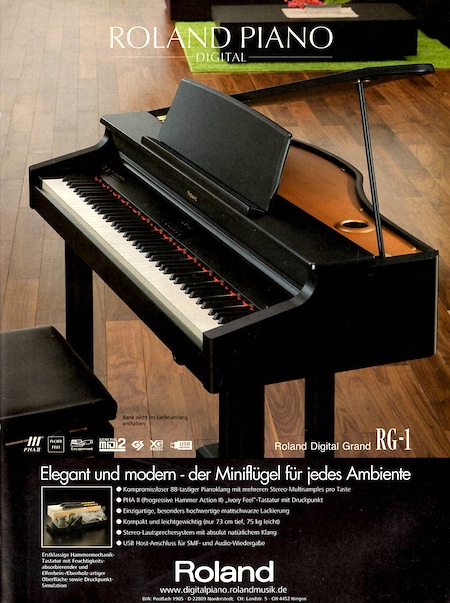 Roland Digital Grand - Elegant und modern - der Miniflügel für jedes Ambiente