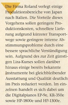 Von Japan nach Italien