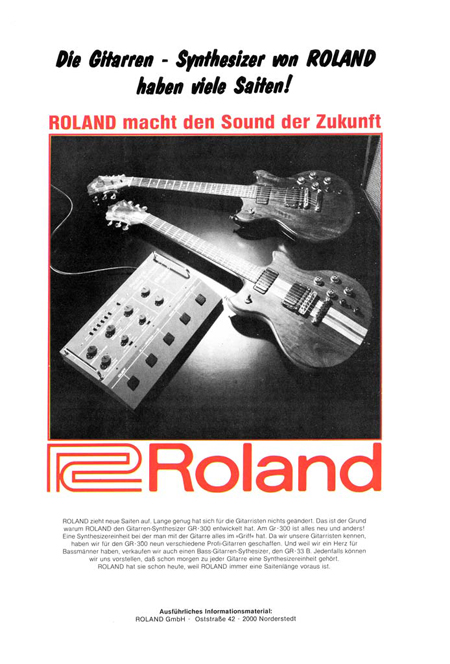 Die Gitarren - Synthesizer von ROLAND haben viele Saiten!