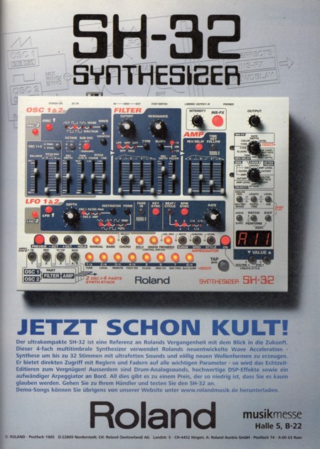 SH-32 Synthesizer - Jetzt schon Kult! SH-32 Synthesizer - Jetzt schon Kult!