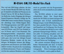 ROLAND: Sound Expansion-Serie: M-GS64